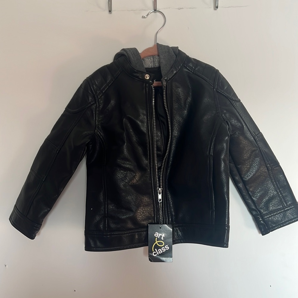 Art Class 4T Faux Leather Bomber Jacket